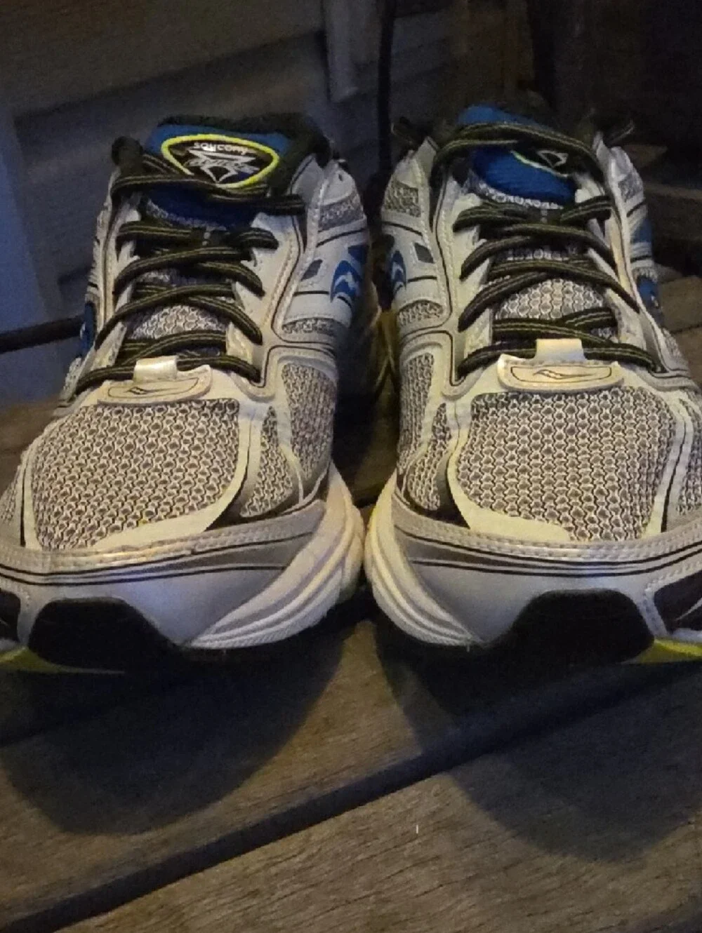 Saucony Power Grid Guide Men's White/Blue Running Sneakers - Size 11